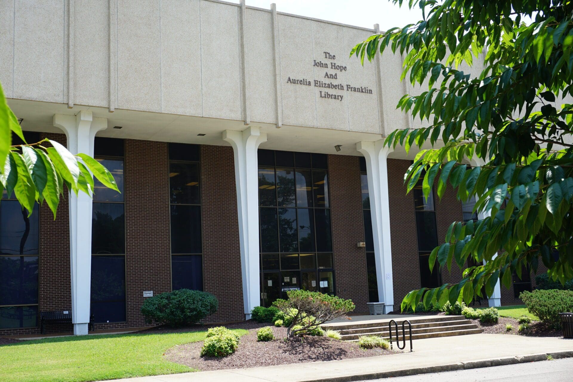 John Hope and Aurelia Franklin Library front doors